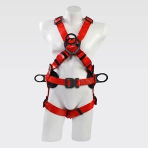 S-0344XACP Arnés 4 argollas anticorrosivo con soporte lumbar reata en poliuretano ajuste rápido
