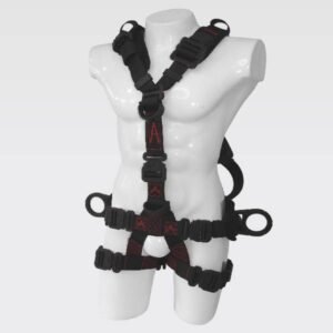 S-0344DR Arnés De Rescate 5 Argollas Dieléctrico Con Faja Lumbar Ajuste Rápido